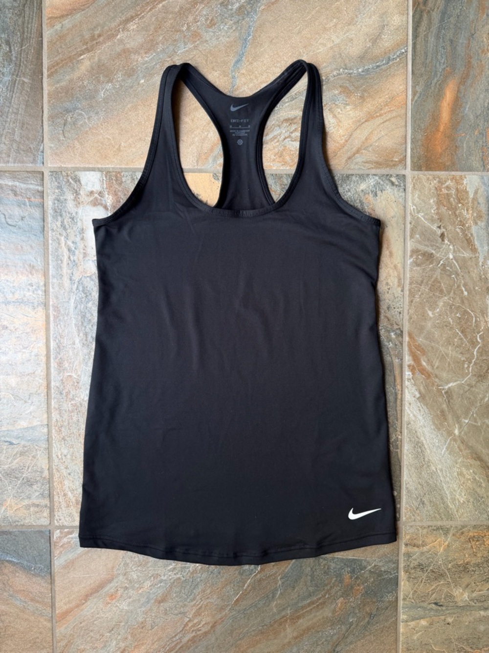 Nike (M) One Dri-FIT Maternity Tank Top Black Nursing Friendly Baby Bump Size M
